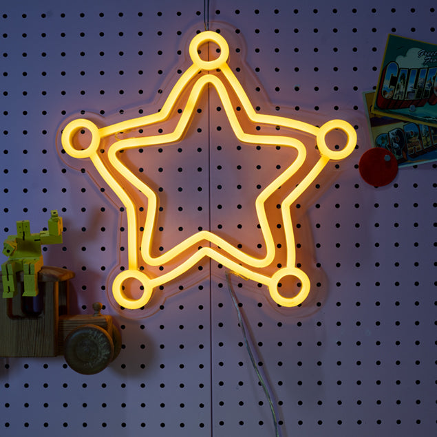 Sheriffs Star Badge Mini Neon Sign from Custom Neon
