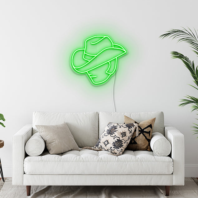 Neon Light Up Cowboy Hat: pre-designed LED neon art from Custom Neon®