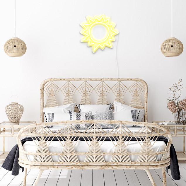 Sun Neon Light pre-designed light-up wall art from Custom Neon®