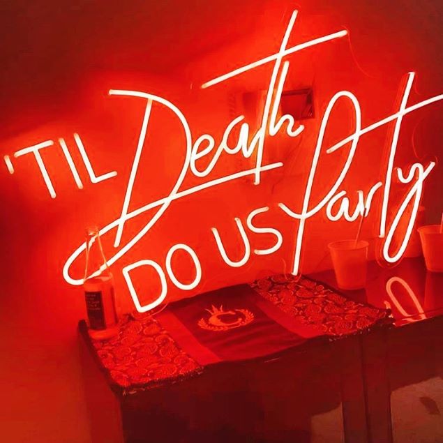 Til Death do us Party  red neon sign - from Custom Neon