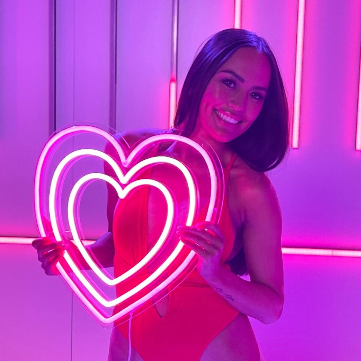 Triple Heart Light Sign
