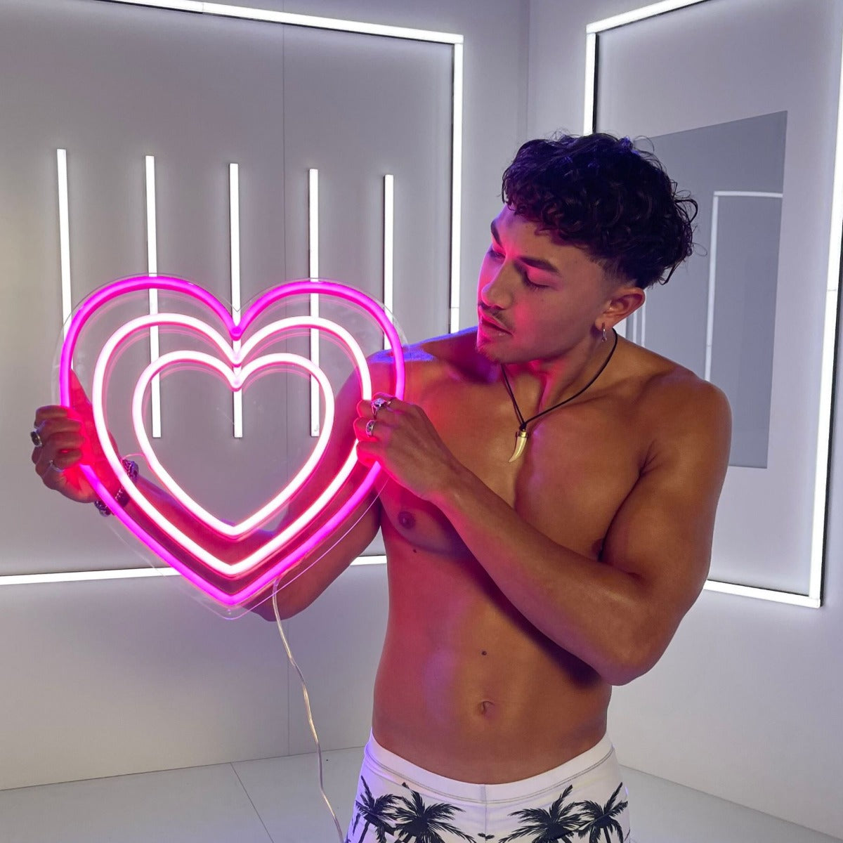 Triple Heart Light Sign