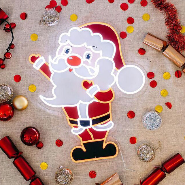 UV printed LED Santa Xmas light up decoration from CustomNeon.com