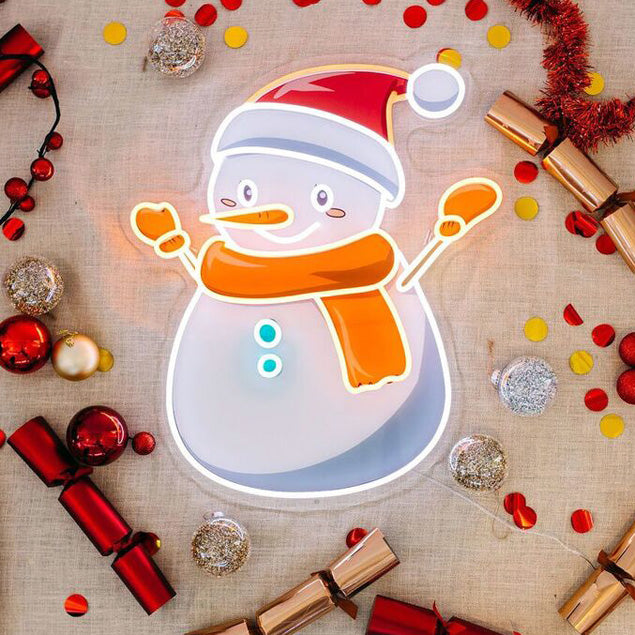 UV Printed LED Neon Snowman from CustomNeon.com