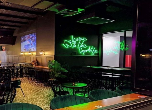 Welcome to the Goodlife neon sign shown @whiskytangobar made by CUSTOM NEON®