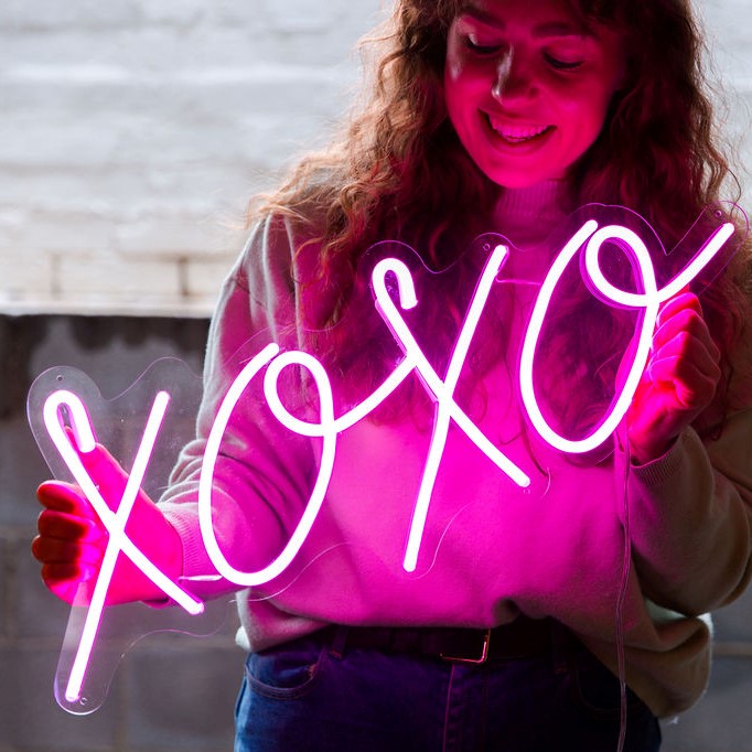 XOXO pink Custom Neon® sign 
